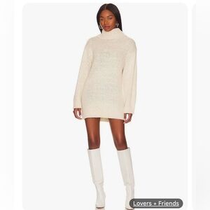 NWT Lovers and Friends Manhattan Sweater Dress Cream Small